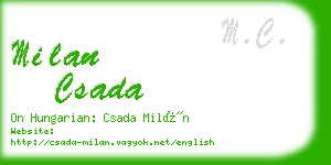 milan csada business card